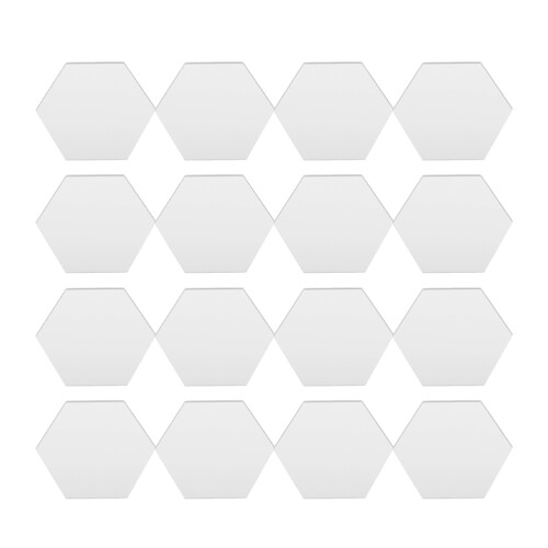 60Stk Hexagonale Namenskarten Transparent Multifunktional 1