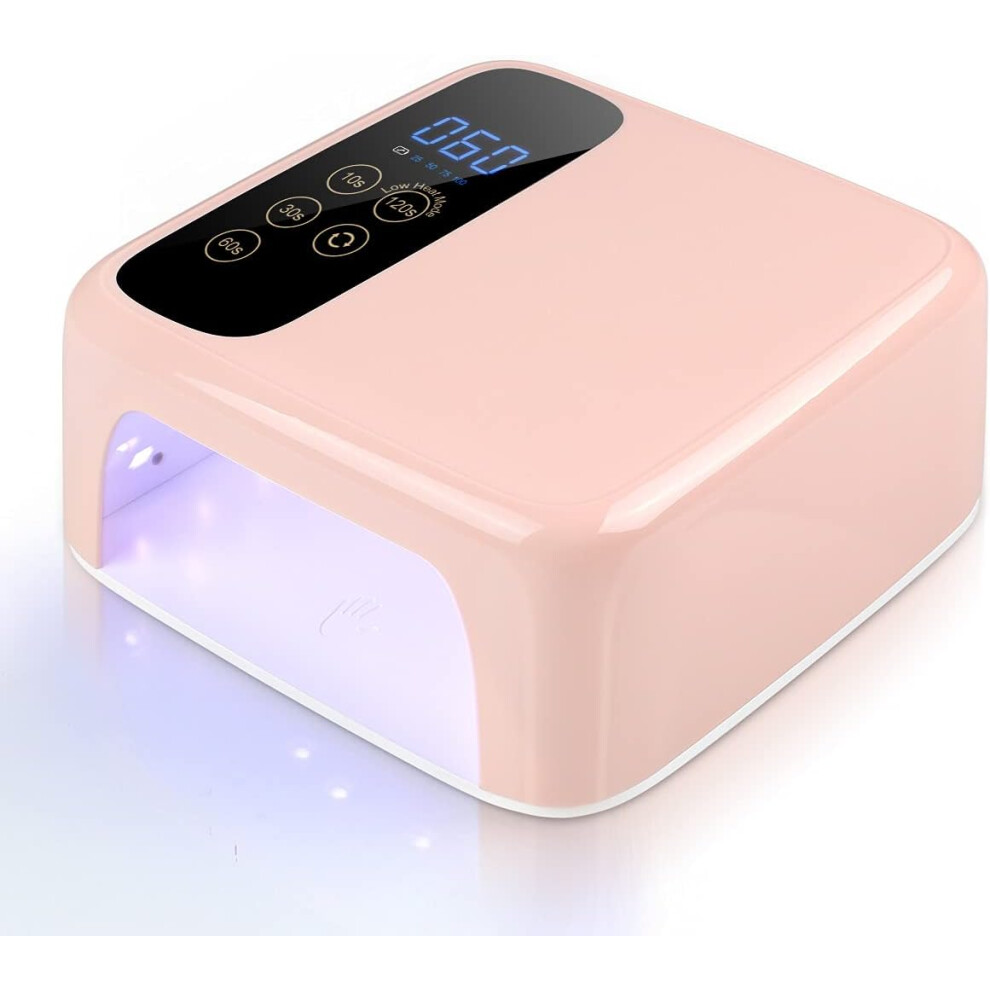 Light Fast Curing Uv Led Nail Lamp, Rechargeable Nail Dryer With Detachable Base For Salon & Home Manicure Pedicure, Gentle Low Heat Mode (Dual