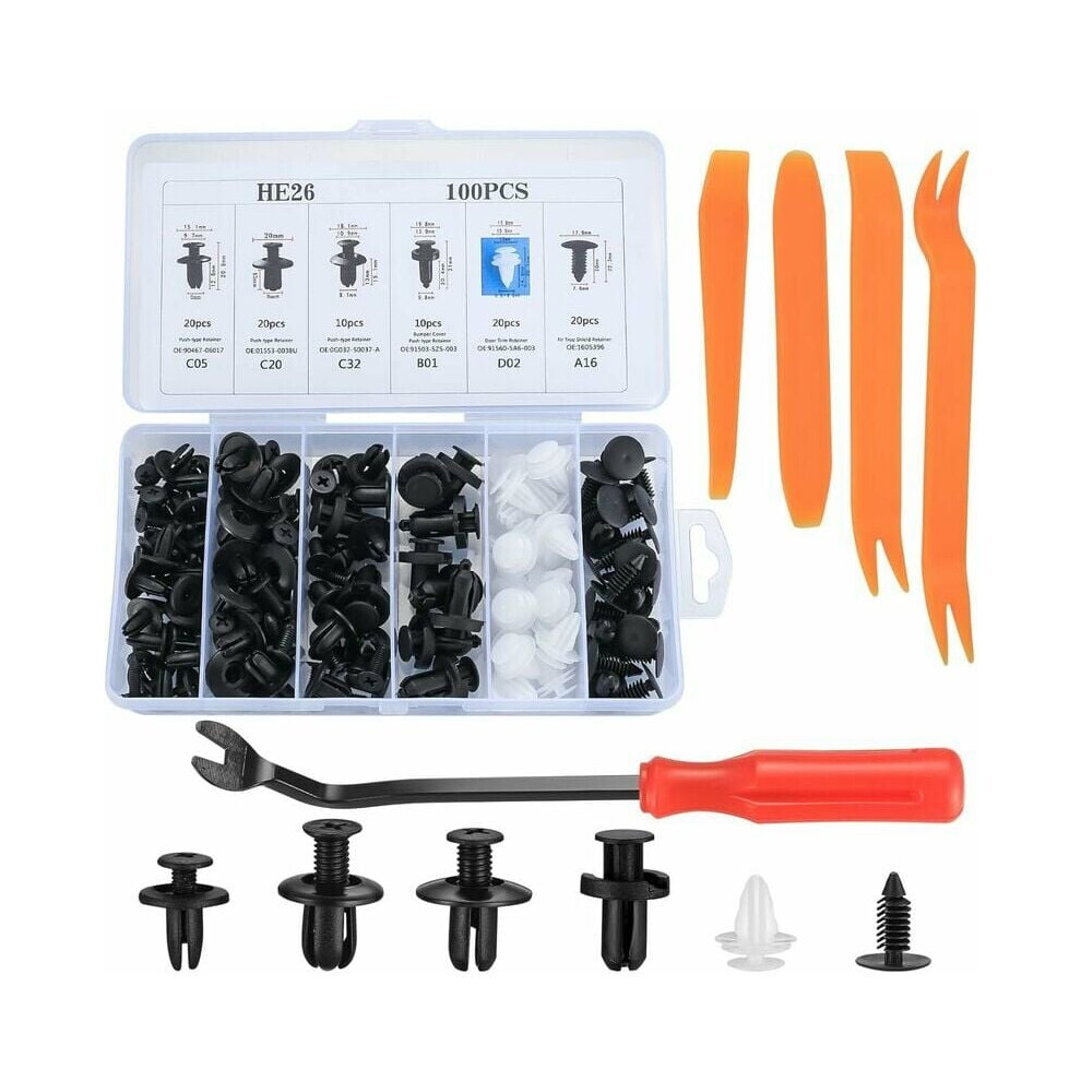 Not Easy To Break Car Bumper Bolt Fastener Set, Secure Door Trims And Bumpers With Universal For Most Cars, Easy Storage And Replacement Tools 9433291767870