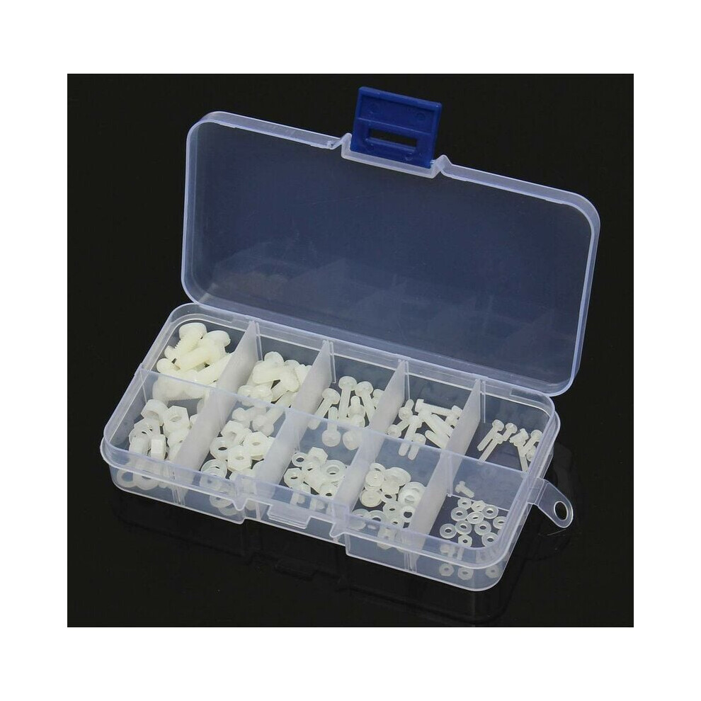 Wear Resistance Washers, Waterproof Fasteners 150Pcs M2-M5 Nylon Washer Assortment White Insulation Property Corrosion Resistance 9405630300758
