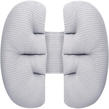 U-Shaped Pregnancy Pillow for Waist Protection, Gray, Customizable Width with Adjustable Pillow, Laundry Bag Included, Silent Velcro Closure,