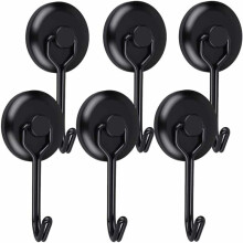 Crochets magnétiques puissants, aimants néodyme, crochets magnétiques pivotants en acier inoxydable revêtu de noir pour une fixation stable sans