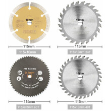 High-Performance Circular Saw Blades, 115MM TCT Blade for Abrasion Resistance and Clean Cutting on Wood, Metal, And Plastics
