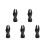 5Pcs Black Durable Nylon Bathroom Partition Feet Supportive Brackets 8