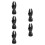 5Pcs Black Durable Nylon Bathroom Partition Feet Supportive Brackets 10