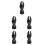5Pcs Black Durable Nylon Bathroom Partition Feet Supportive Brackets 9