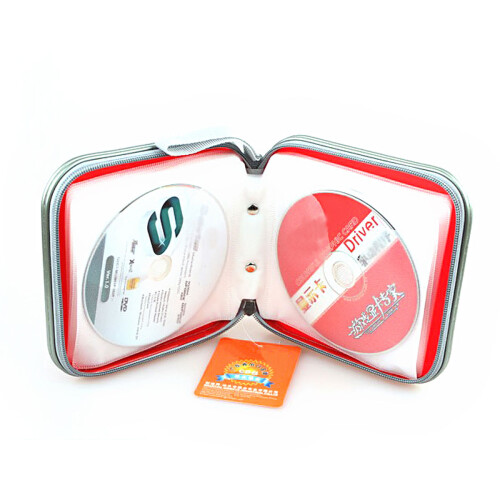 3Stk Cd Aufbewahrungstasche Rot Polyester Für 40 Scheiben 1