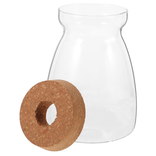 2Stk Vase Für Pflanzen Mit Holzdeckel 2