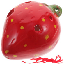 5Ensembles Ocarinas Céramiques Portables Rouges Pour Enfants Débutants