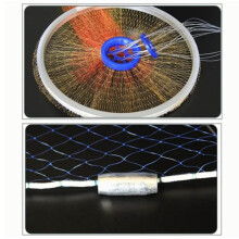 Color Nylon Fishing Cast Net 240 Aluminum Ring for Bait & Fish