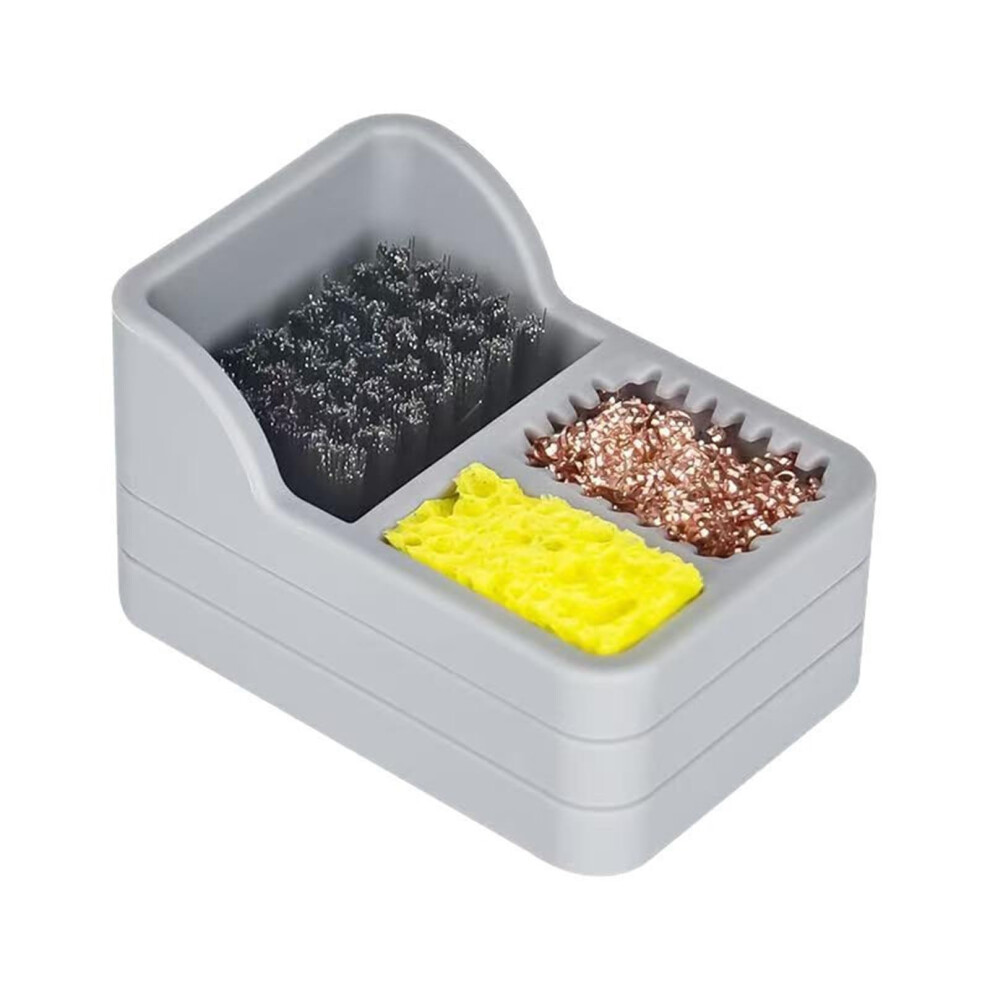 Solder Dross Organizer And Soldering Tip Cleaner Metal Tin Storage Container For Soldering And Welding Grey 9187378483718