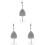 3Pièces Crochets De Suspendus Acier Titane Argentés 4