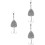 3Pièces Crochets De Suspendus Acier Titane Argentés 8