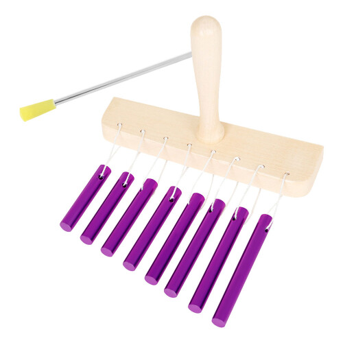 1Ensemble Instrument Musical Percussion 8 Tons Aluminium Violet Enfant
