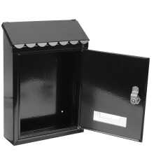2Pièces Boîte Aux Lettres Murale Noir Avec Serrure Style Rétro