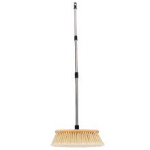 2Pièces Balai Extérieur Poils Durs Manche Bois Pour Sols Durs