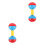 2Pièces Hochet Bébé Plastique Coloré Musical Main Pour 6