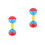 2Pièces Hochet Bébé Plastique Coloré Musical Main Pour 8