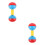 2Pièces Hochet Bébé Plastique Coloré Musical Main Pour 7