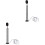 2Pièces Lampe Miniature Signal Noir Décor Paysage Micro Accessoire 5