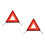 2Pièces Triangle Pliable Réfléchissant Auto Conception Slot 8