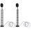 2Pièces Lampe Miniature Signal Noir Décor Paysage Micro Accessoire 4