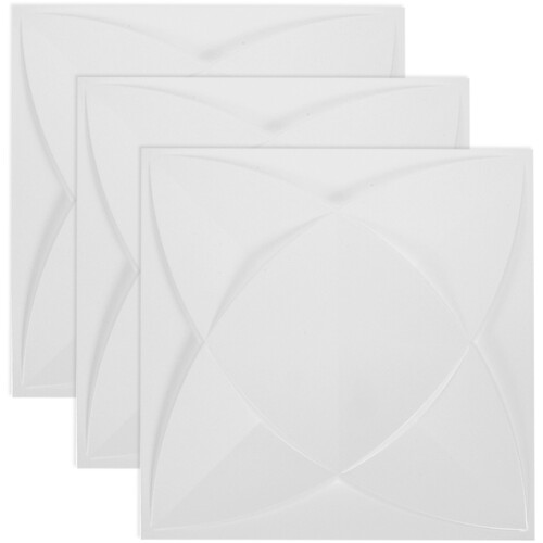 9Pièces Panneaux 3D PVC Blancs Décor Mariage