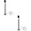 2Pièces Lampe Miniature Signal Noir Décor Paysage Micro Accessoire 8