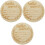 3Pièces Signes Bois Beige Annonce Bébé Rond 5