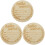 3Pièces Signes Bois Beige Annonce Bébé Rond 4