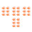 24Pièces Fixation ABS Orange Pour Murale Résistante 8