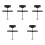 5Pièces Spreader Professionnel Noir Pour Et Plaquettes De 5