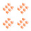 24Pièces Fixation ABS Orange Pour Murale Résistante 6