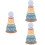 3Sets Assorted Color Wood Toy Stackable Ring Educational Creative Play 7