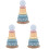 3Sets Assorted Color Wood Toy Stackable Ring Educational Creative Play 3