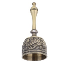 2Pièces Cloche À Main Zinc Style Européen Son Décor Marron