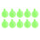 30Pièces Accessoires Bulles Tpr Doux Vert Clair Pour Jouets Créatifs 2
