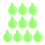 30Pièces Accessoires Bulles Tpr Doux Vert Clair Pour Jouets Créatifs 3