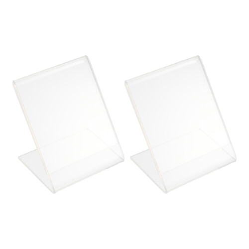 10Pcs Clear Plastic Slant L Shape Display Stand for Price Labels 1