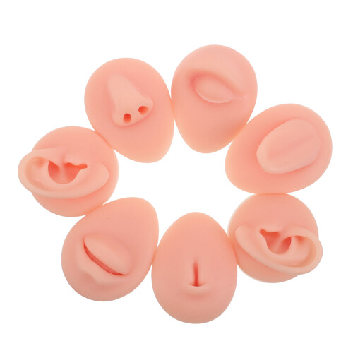2Ensembles Silicone Souple Beige Pratique Perçage Nez Bouche 1