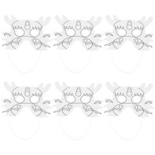 18Pièces Masques Blancs En Papier Non Peints Masques DIY Pour