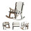 4Pièces Décoration Bois Sublimation Chaise Accessoires DIY 10
