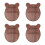 4Pièces Base Kalimba 8 Clés Bois Naturel Résistante Usage Progressif 8