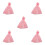 5Pièces Cape Habillage Rose Vintage Accessoires Décor 4