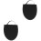 2Pièces -Orteils Silicone Caoutchouc Noir Pour Hommes 4
