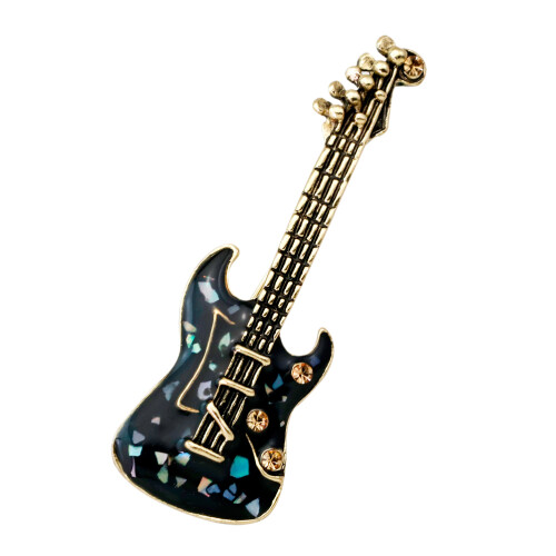 2Pièces Broche Guitar Bijou Mode Facile À Fixer