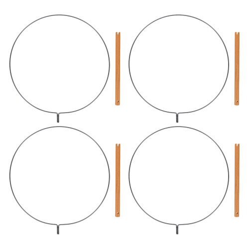 20Pièces Cadre Éventail Pliant Main Fer Bois DIY 2