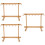 3Pièces Racks De Séchage En Bois De Hêtre Marron Pour Usage 9