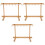 3Pièces Racks De Séchage En Bois De Hêtre Marron Pour Usage 5