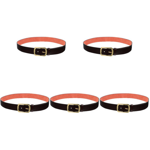 5Pièces Ceintures Café En Cuir Cadeau Élégant 1